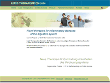 Tablet Screenshot of lipid-therapeutics.com